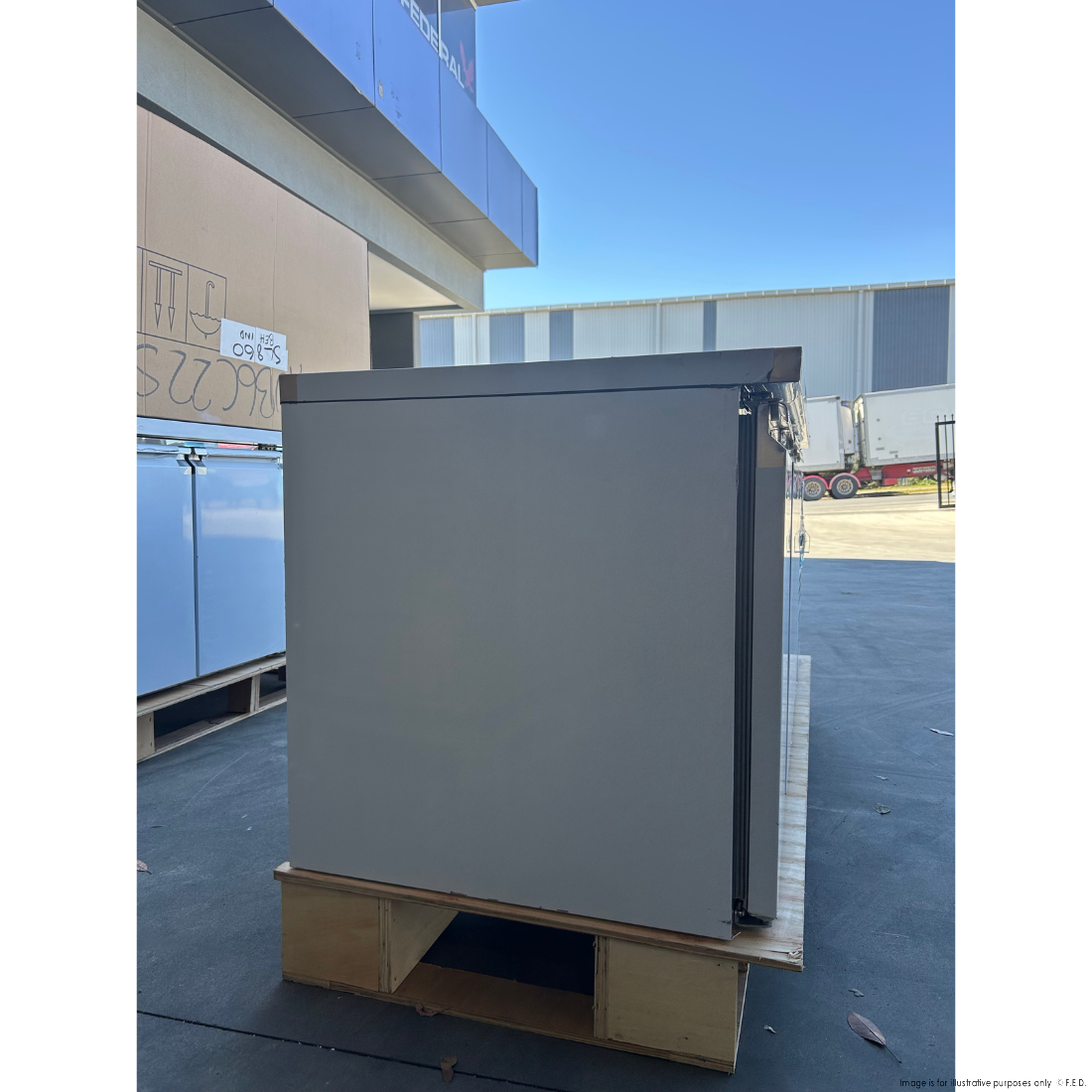 CLEARANCE - FED-X S/S Three Door Bench Fridge - XUB7C18S3V-QLD119