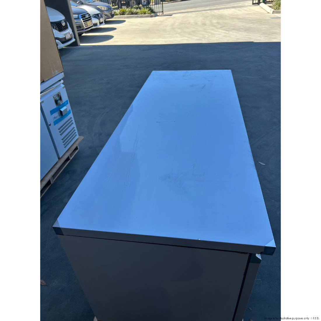 CLEARANCE - FED-X S/S Three Door Bench Fridge - XUB7C18S3V-QLD119