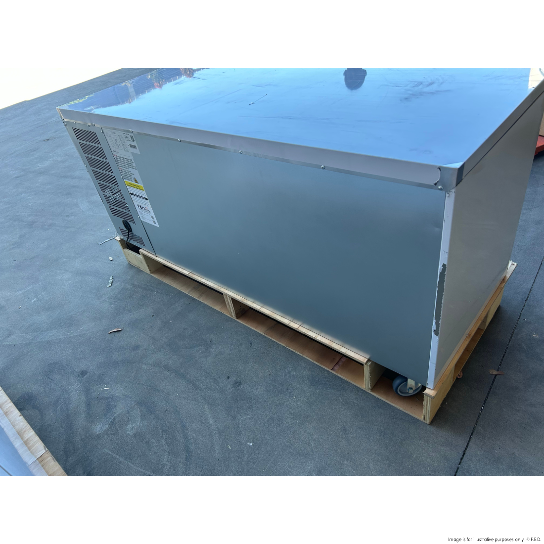 CLEARANCE - FED-X S/S Three Door Bench Fridge - XUB7C18S3V-QLD119