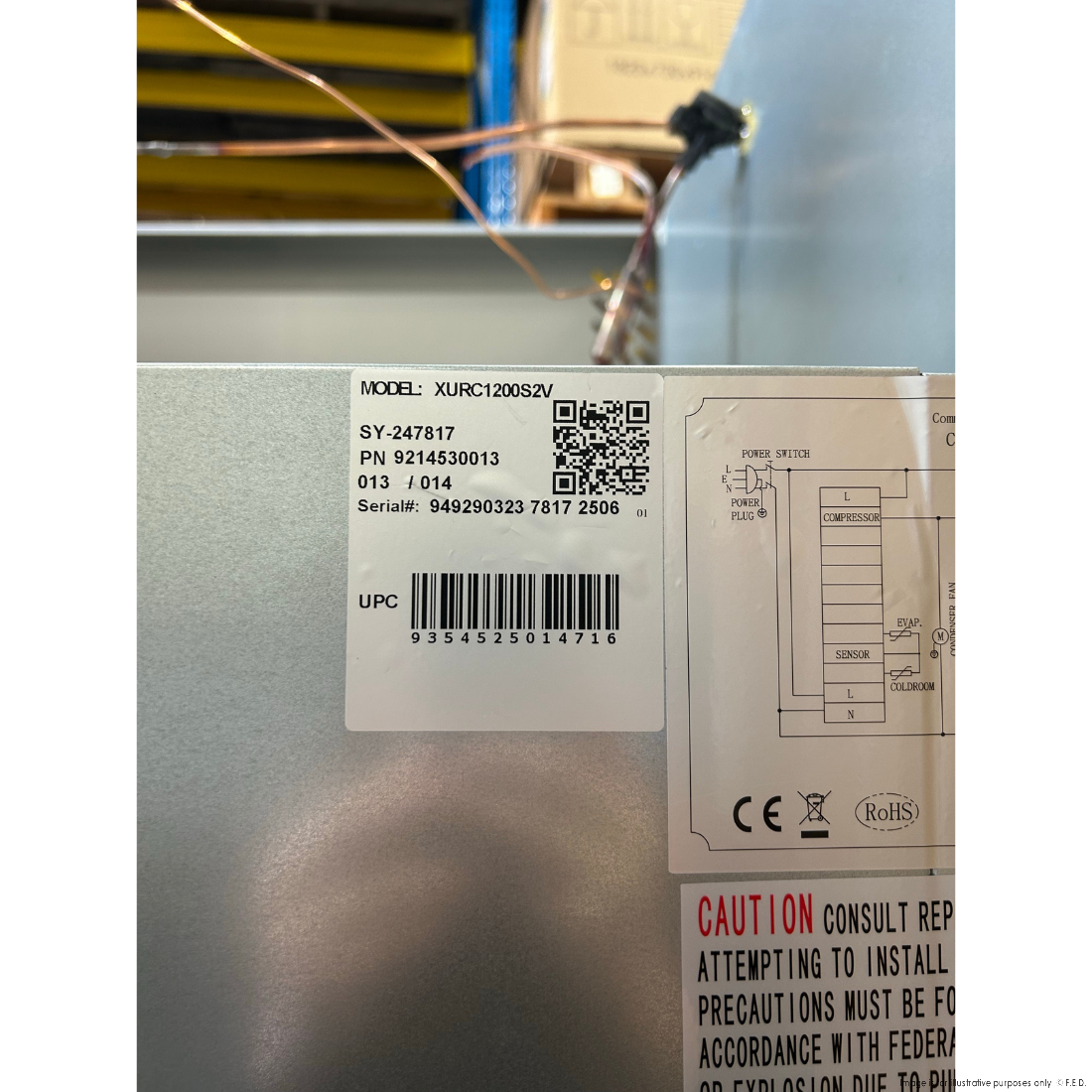 CLEARANCE - FED-X S/S Split Four-Door Upright Fridge - XURC1200S2V-QLD121