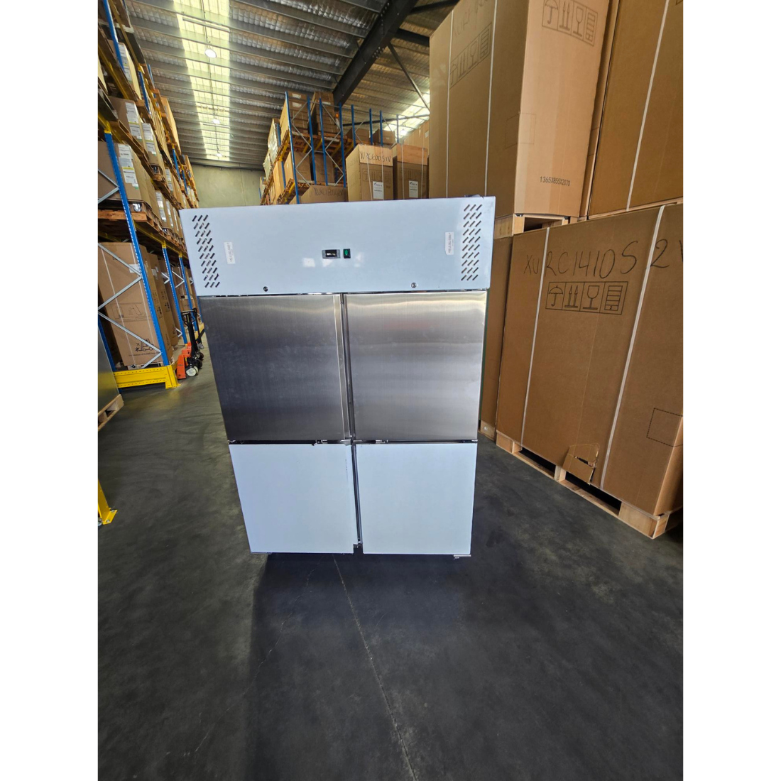 CLEARANCE - FED-X S/S Split Four-Door Upright Fridge - XURC1200S2V-QLD133