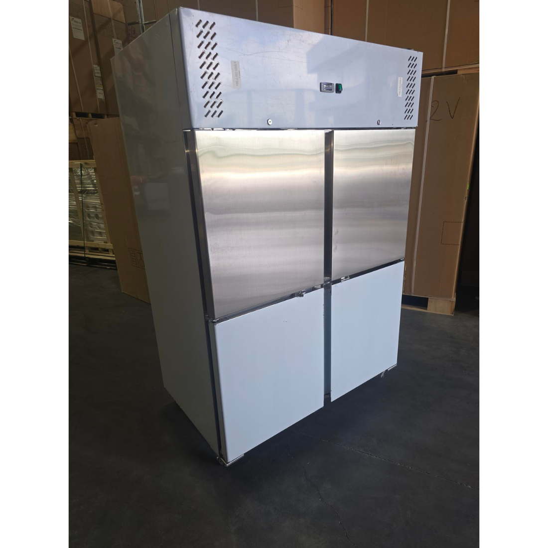 CLEARANCE - FED-X S/S Split Four-Door Upright Fridge - XURC1200S2V-QLD133