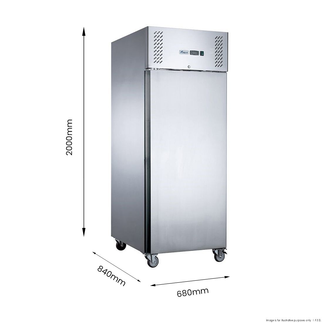 FED-X S/S Single Door Upright Freezer XURF400SFV