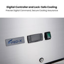 FED-X S/S Two Full Glass Door Upright Fridge XURC1200G2V