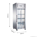 FED-X S/S Full Glass Door Upright Freezer XURF600G1V