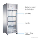 FED-X S/S Full Glass Door Upright Fridge XURC600G1V