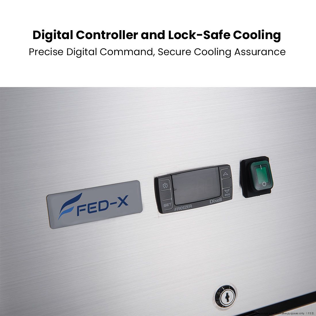 FED-X S/S Full Glass Door Upright Fridge XURC600G1V