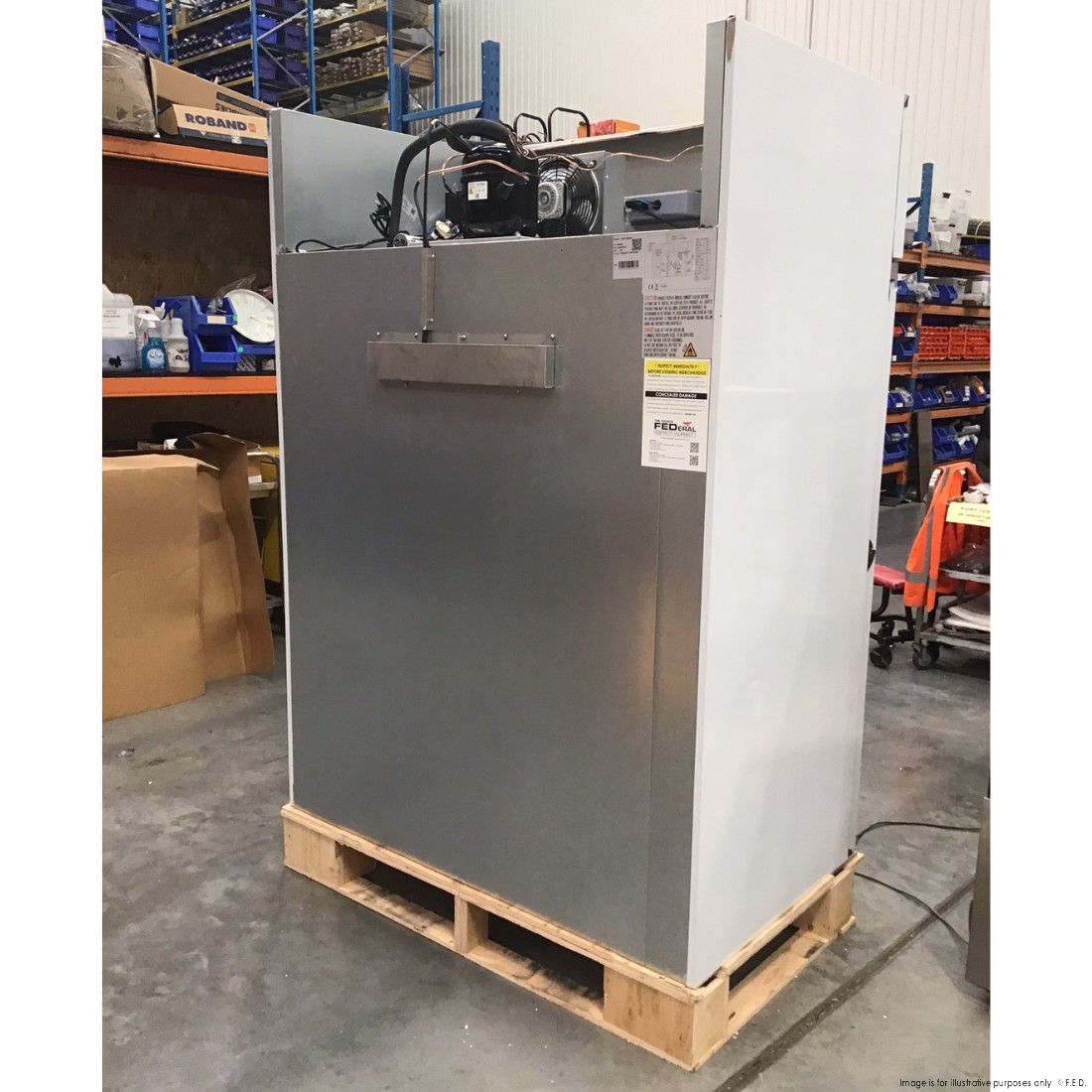 Ex-Showroom: FED-X S/S Two Full Door Upright Freezer - XURF1200SFV-NSW2068