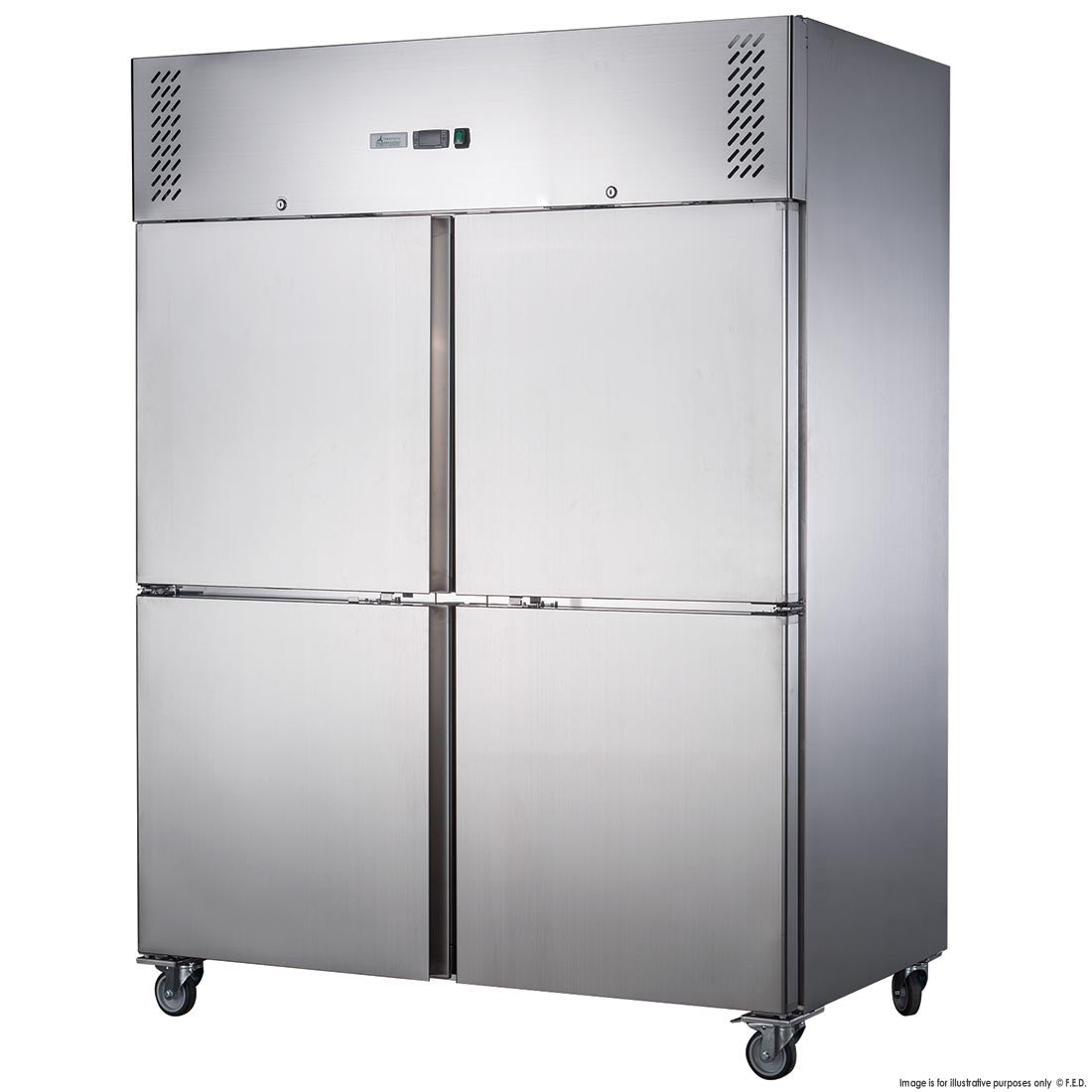 FED-X S/S Four Door Upright Fridge XURC1200S2V