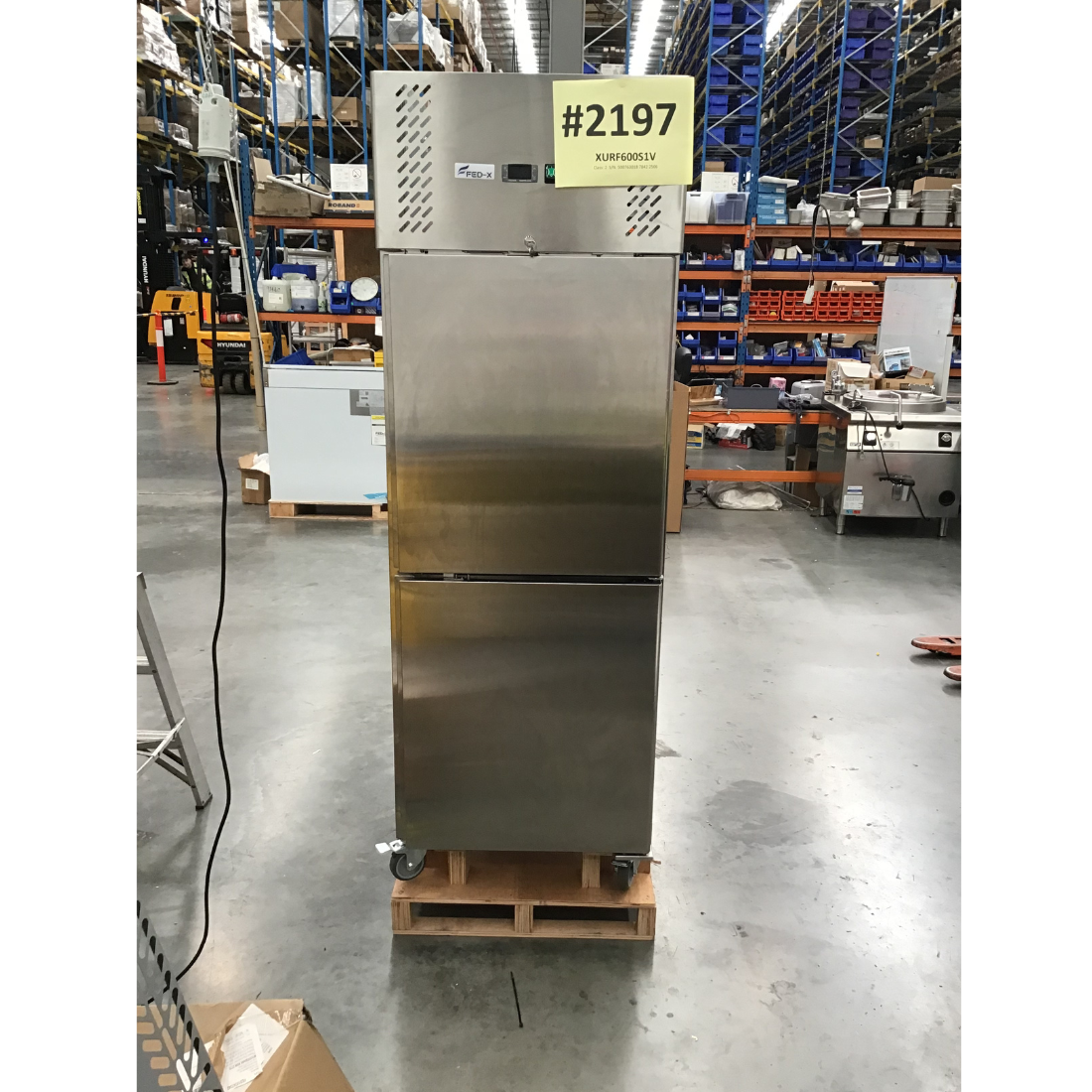 CLEARANCE - FED-X S/S Two half Door Upright Freezer - XURF600S1V-NSW2197