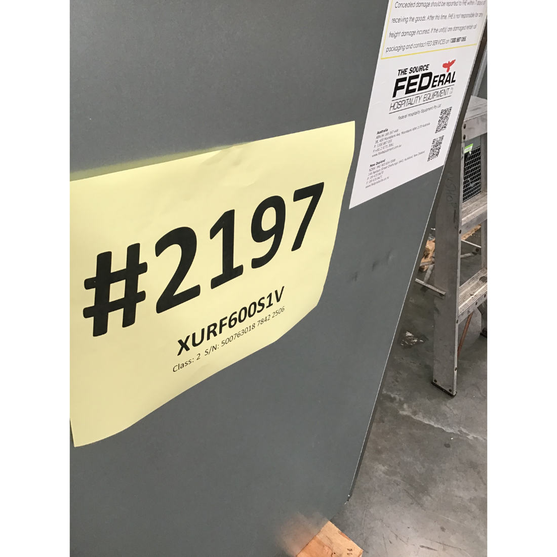 CLEARANCE - FED-X S/S Two half Door Upright Freezer - XURF600S1V-NSW2197