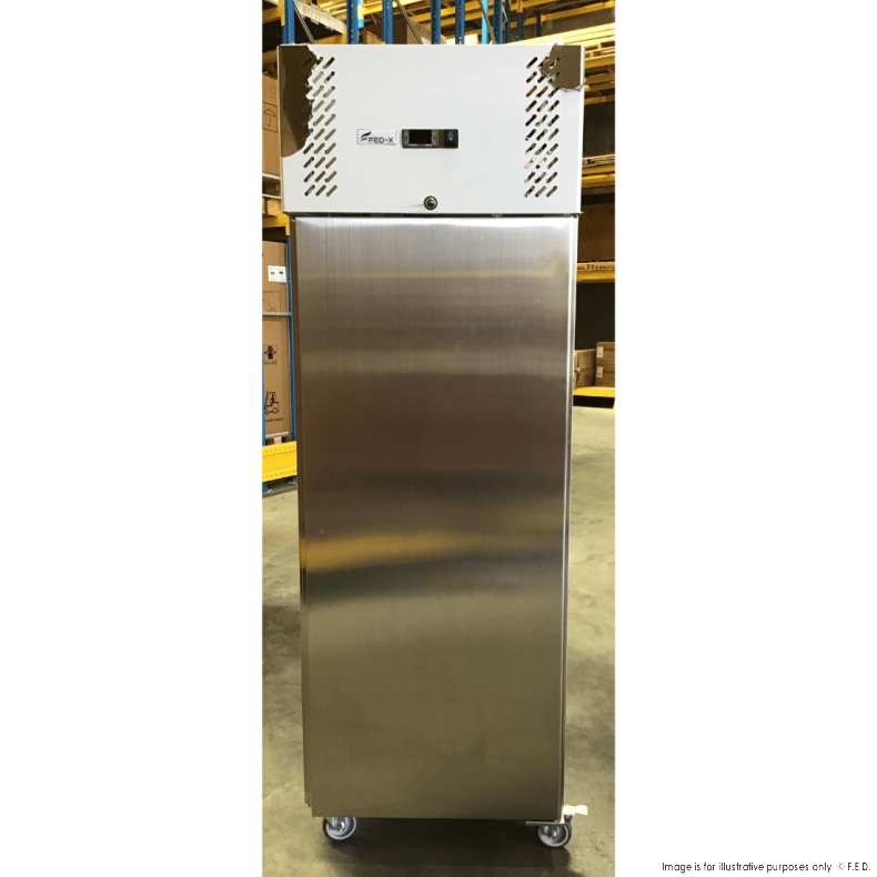 2NDs: FED-X S/S Single Full Door Upright Freezer - XURF600SFV-QLD304
