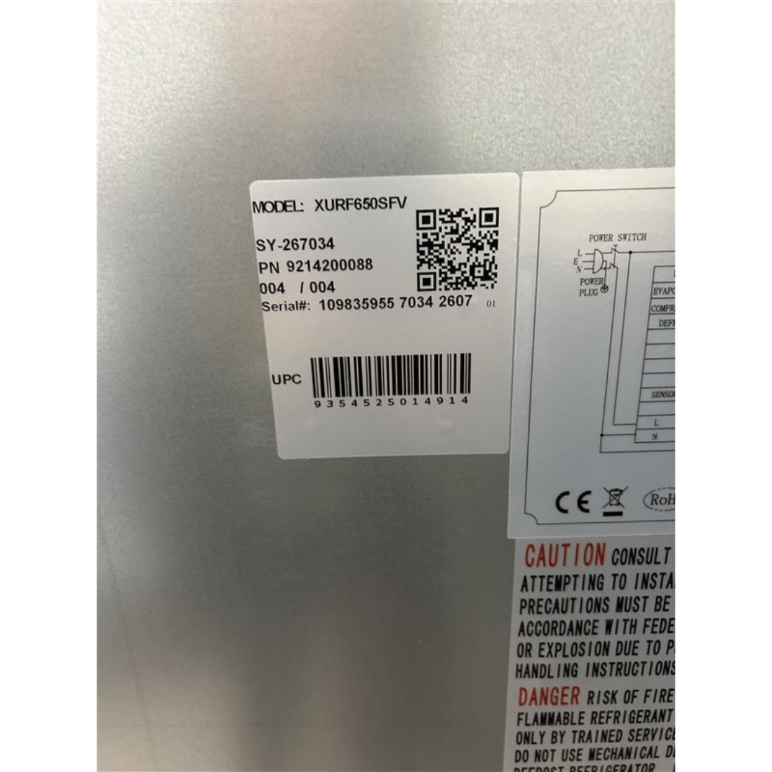 CLEARANCE - FED-X S/S Single Door Upright Freezer - XURF650SFV-QLD148