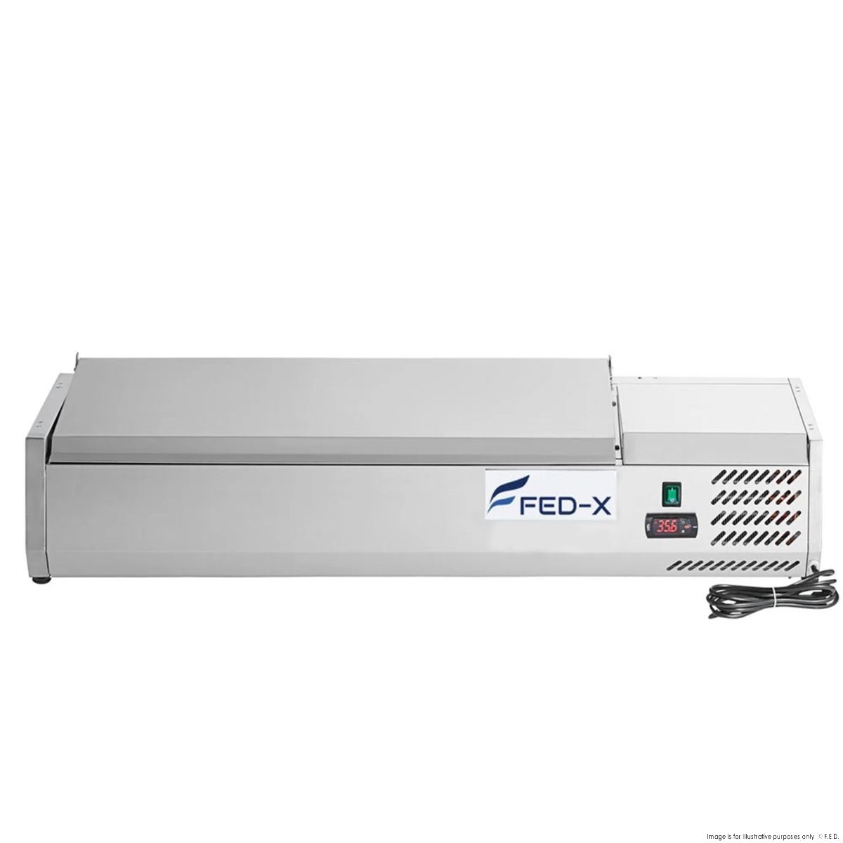 FED-X Salad Bench With Stainless Steel Lid XVRX1200/380S