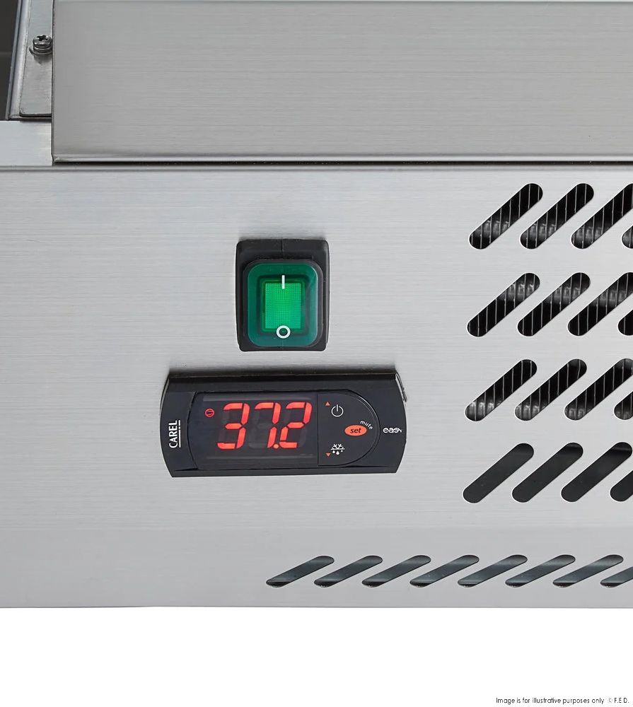 FED-X Salad Bench With Stainless Steel Lid XVRX1200/380S