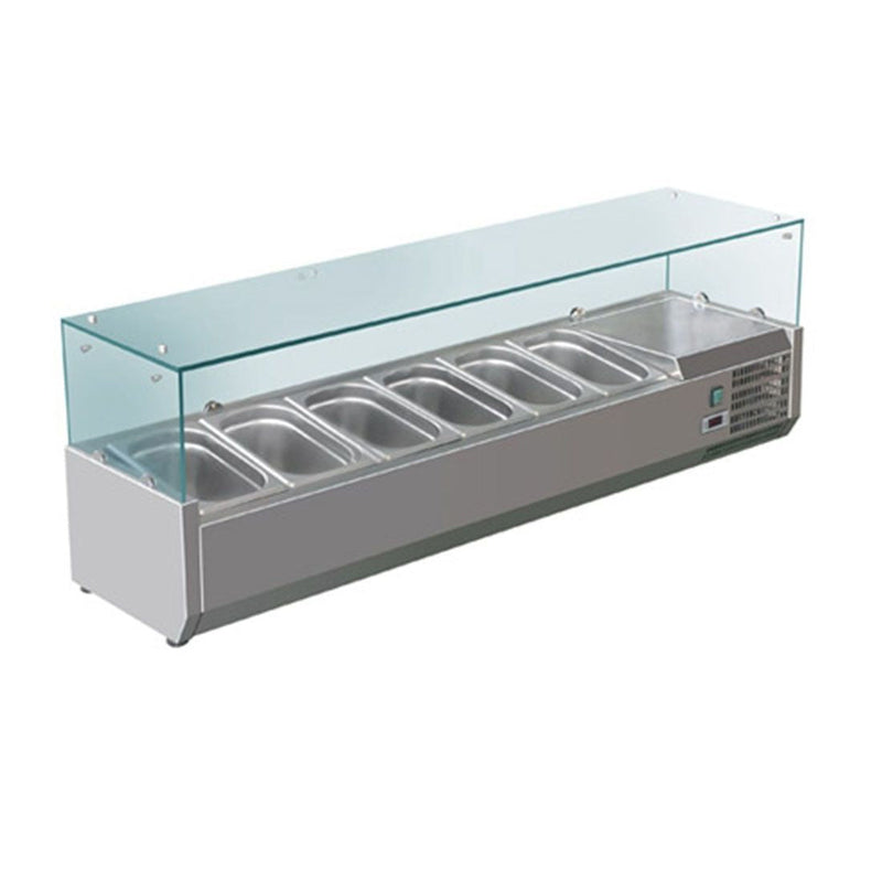 FED-X Flat Glass Salad Bench XVRX1500/380