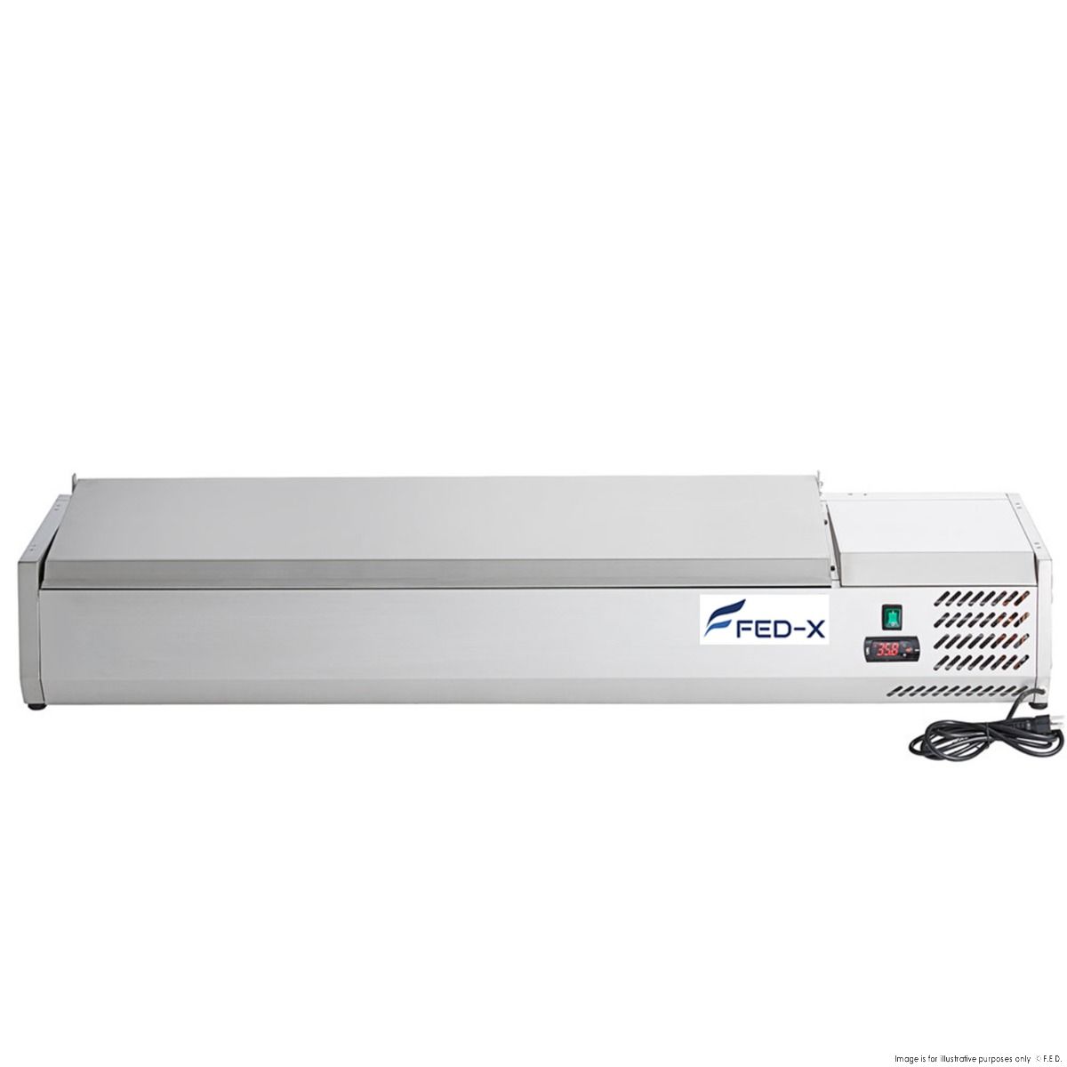 FED-X Salad Bench With Stainless Steel Lid XVRX1500/380S