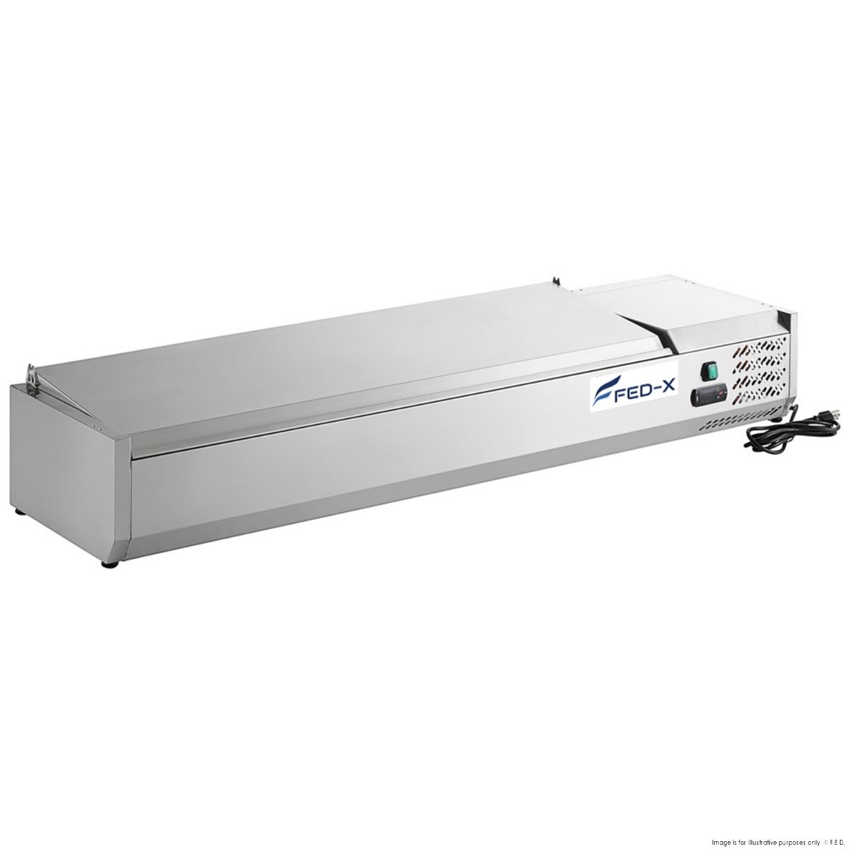 FED-X Salad Bench With Stainless Steel Lid XVRX1500/380S