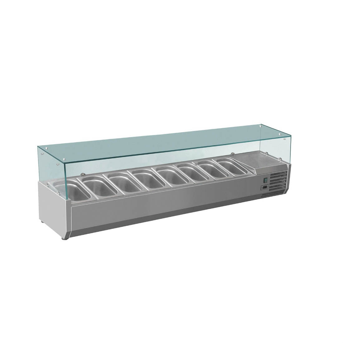 FED-X Flat Glass Salad Bench XVRX1800/380