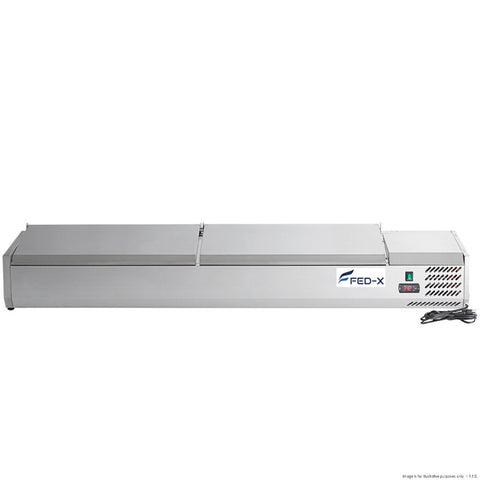 FED-X Salad Bench With Stainless Steel Lids XVRX1800/380S