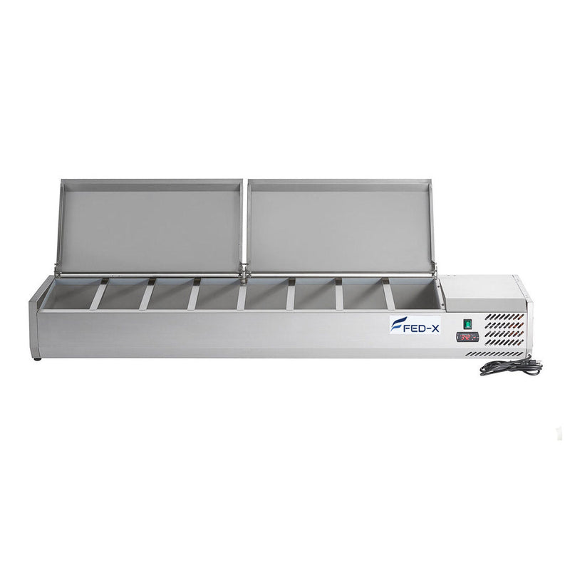 FED-X Salad Bench With Stainless Steel Lids XVRX1800/380S