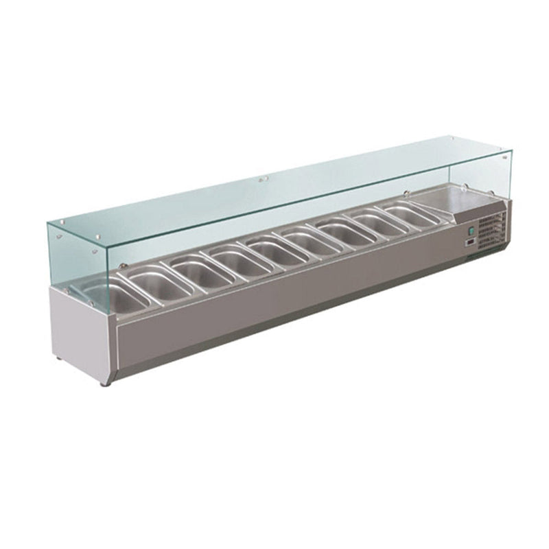 FED-X Flat Glass Salad Bench XVRX2000/380