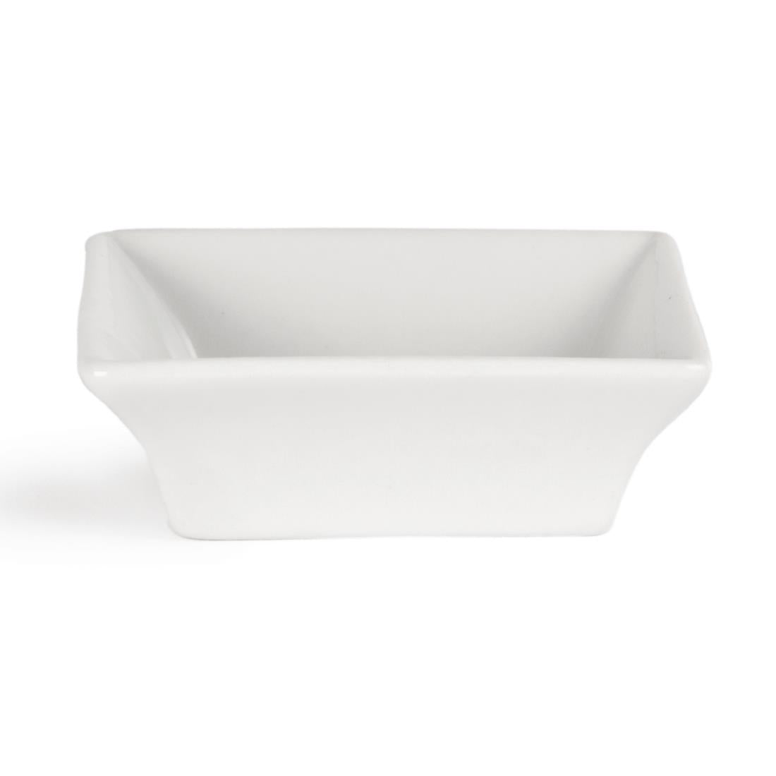 Olympia Whiteware Miniature Square Dishes 75mm (12 Pack) - Y136