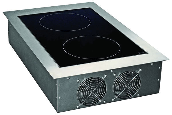 Yellow Induction 2 x 3500watt Built in Dual Hob Unit 450mm x 700mm x 208mm 30amp single phase - supplied unplugged - Y3500DDSS