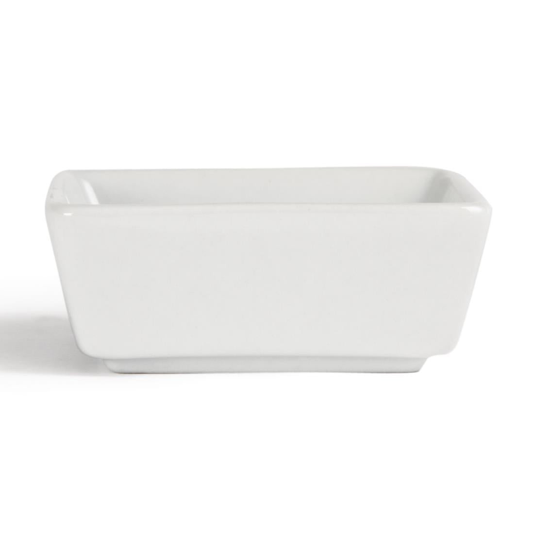Olympia Whiteware Miniature Square Dishes 85mm (12 Pack) - Y729