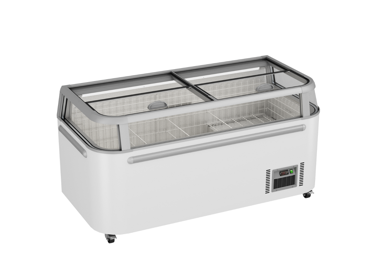 CLEARANCE - Thermaster Supermarket Island Freezer with Glass Sliding Lids - ZCD-E185G-QLD136