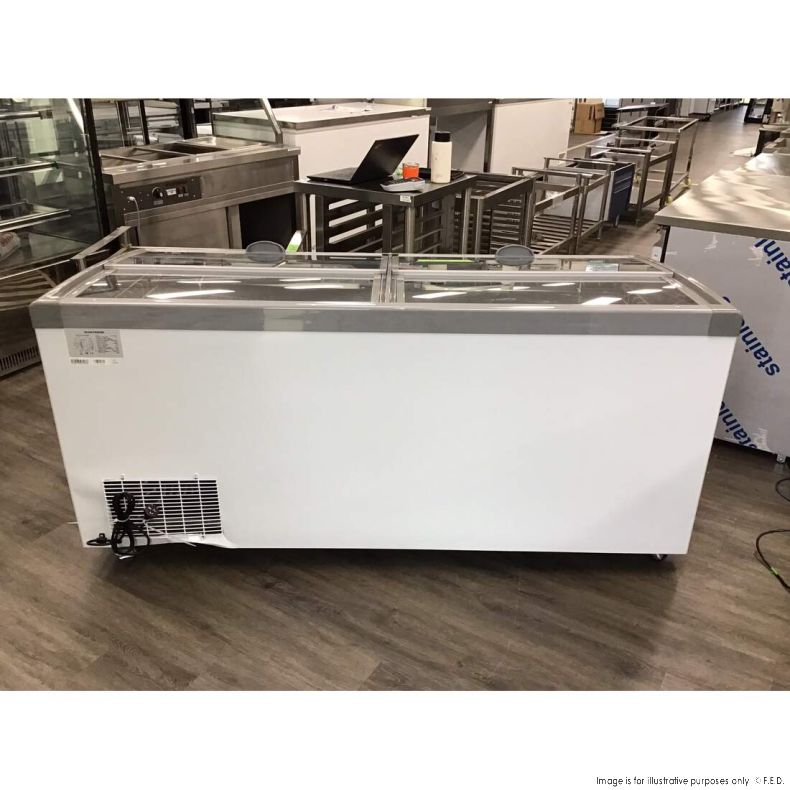 2NDs: Thermaster Supermarket Island Dual Temperature Freezer & Chiller with Glass Sliding Lids ZCD-E185S-VIC589