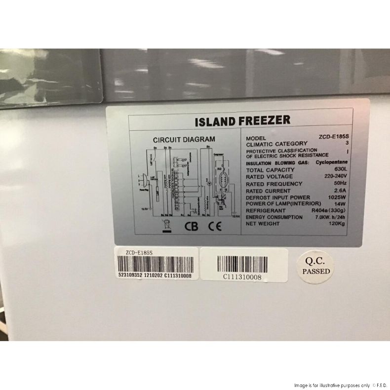 2NDs: Thermaster Supermarket Island Dual Temperature Freezer & Chiller with Glass Sliding Lids ZCD-E185S-VIC589