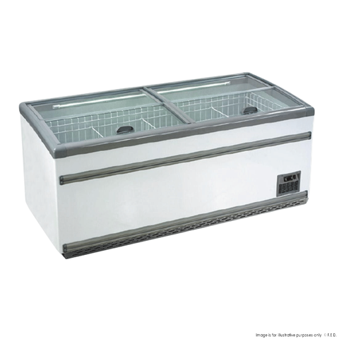 2NDs: Thermaster Supermarket Island Dual Temperature Freezer & Chiller with Glass Sliding Lids ZCD-E185S-VIC589