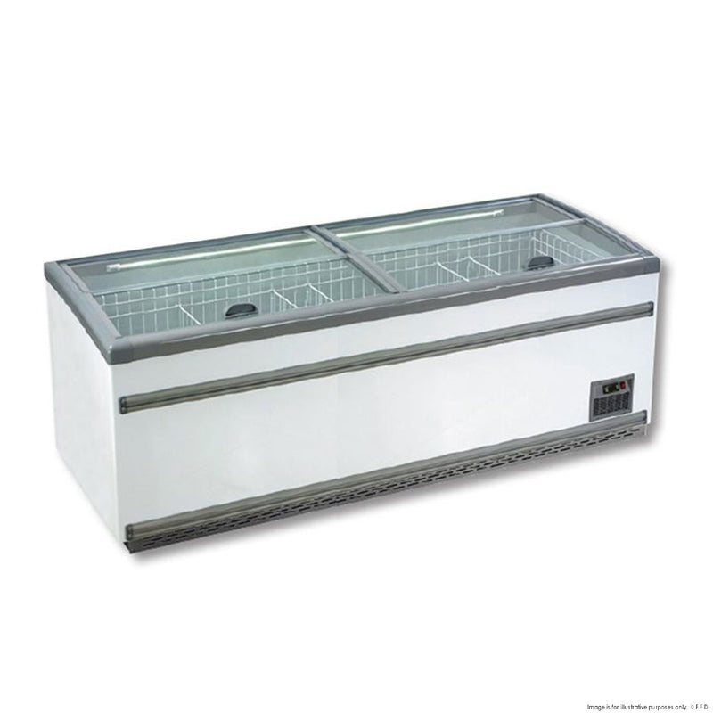 Thermaster Supermarket Island Dual Temperature Freezer & Chiller‌ With Glass Sliding Lids ZCD-L250S