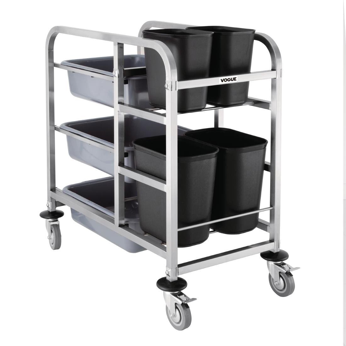 Vogue Stainless Steel Bussing Trolley