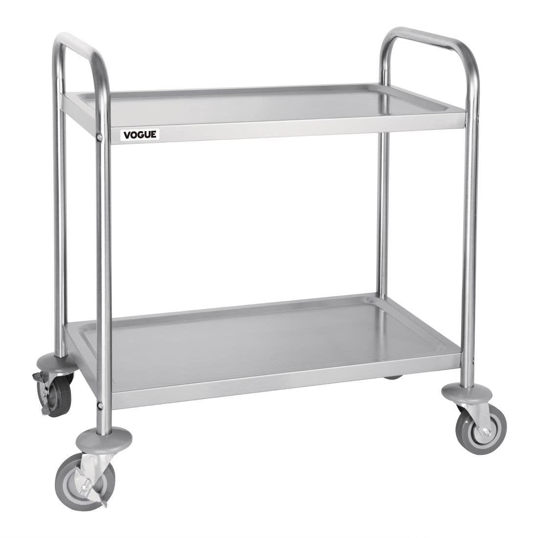 Vogue Stainless Steel 2 Tier Clearing Trolley Small