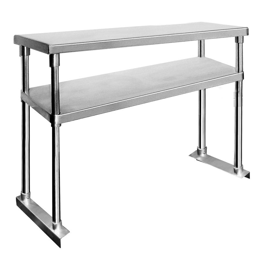 Modular Systems Double Tier Workbench Flat Feet Overshelf