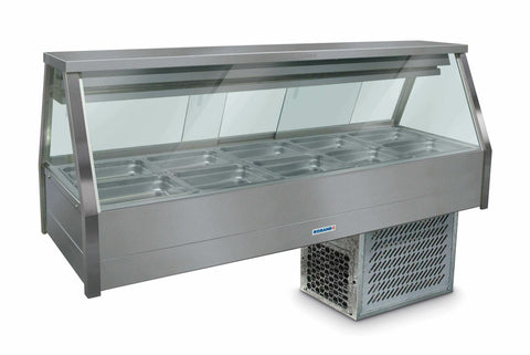 Roband Straight Glass Refrigerated Display Bar, 10 pans