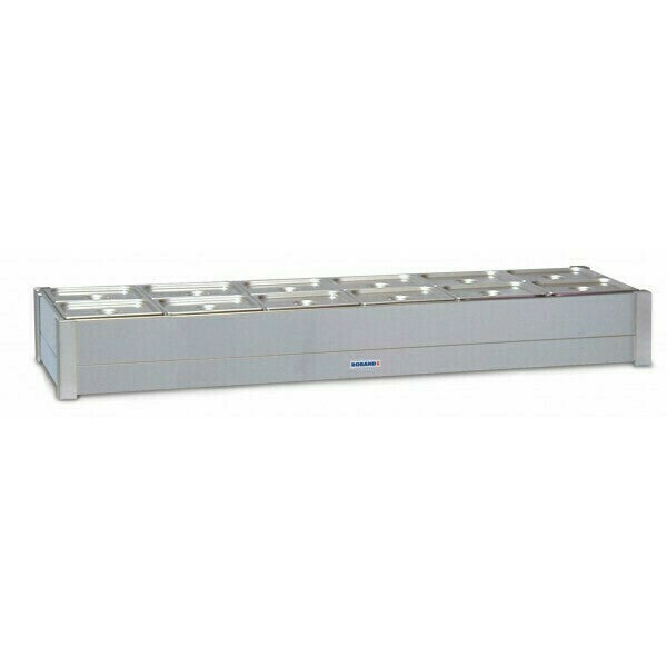 Roband Hot Bain Marie 8 x 1/2 size, pans not included, double row
