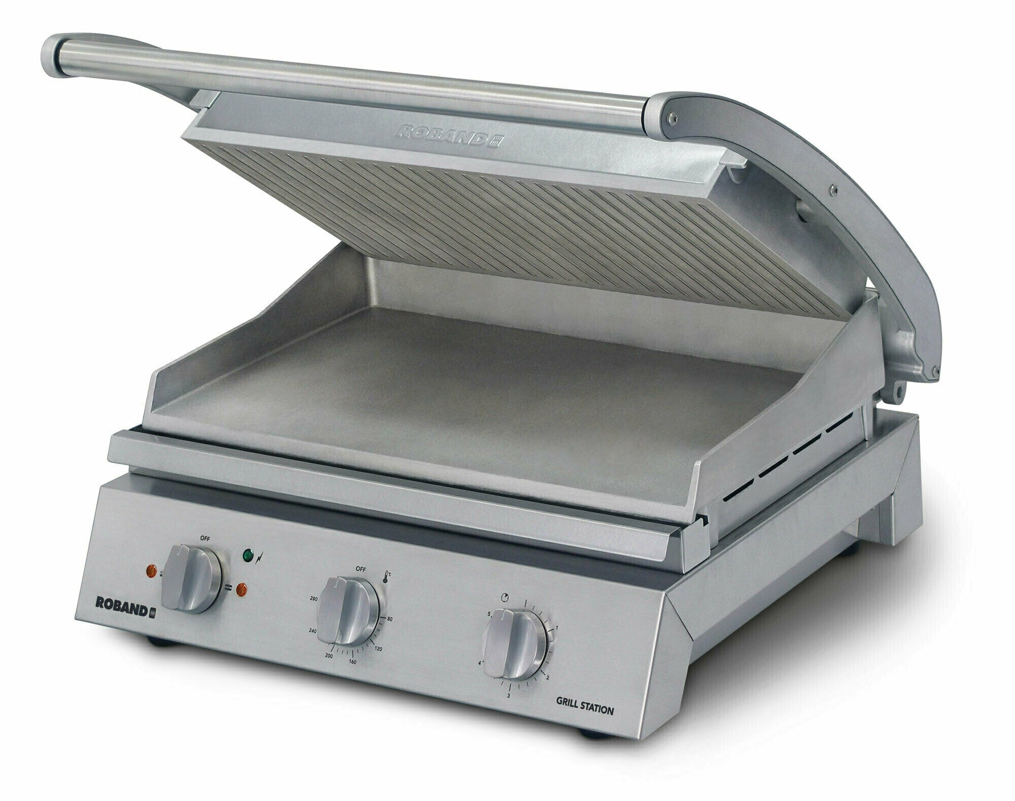 Roband Grill Station 8 slice, ribbed top plate