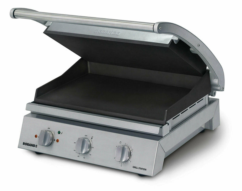 Roband Grill Station 8 slice, non stick with ribbed top plate