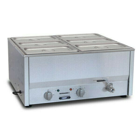 Roband Counter Top Bain Marie 6 x 1/3 size 150mm pans