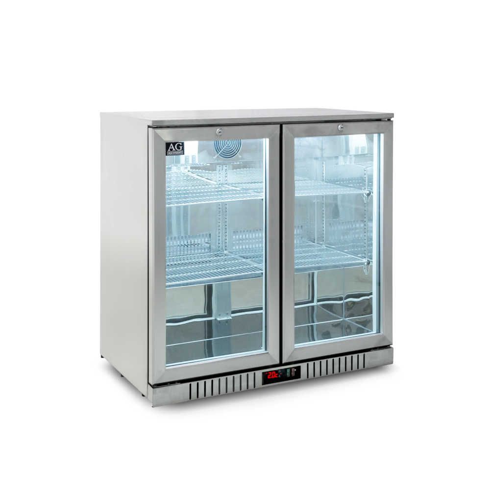 AG Twin Door Bar Fridge - Stainless Body & Doors 2SBR-H