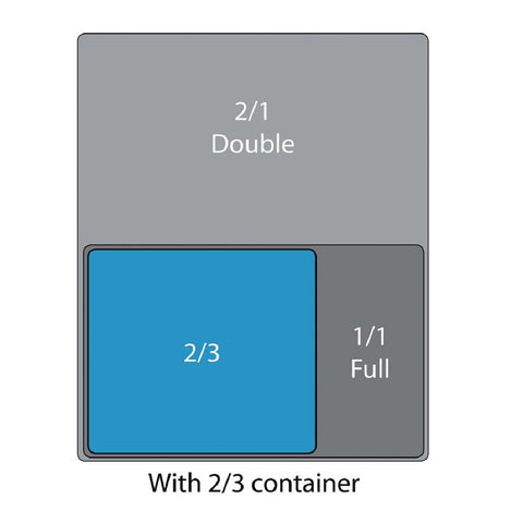 Vogue Stainless Steel 2/3 Gastronorm Tray 40mm