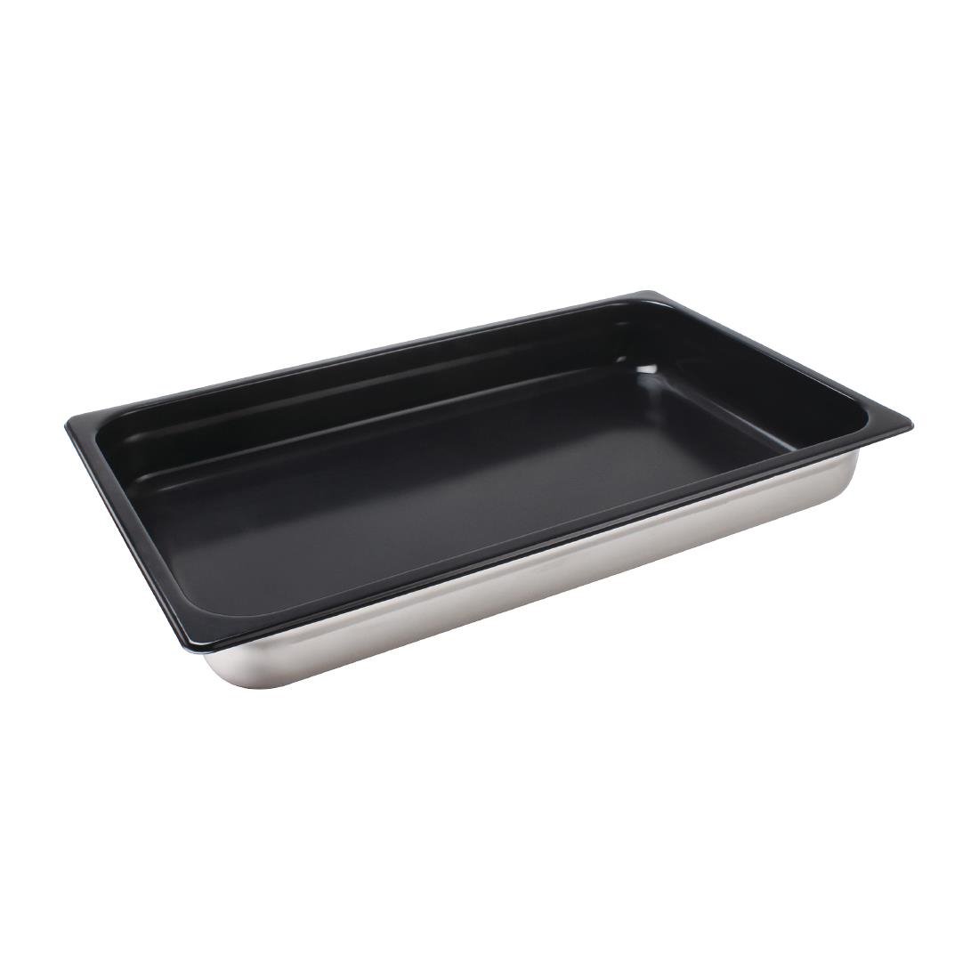 Vogue Stainless Steel Heavy Duty Non-Stick 1/1 Gastronorm Tray 65mm