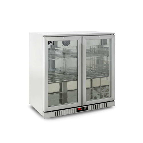 AG Twin Door Bar Fridge - Stainless Body & Doors 2SBR-H