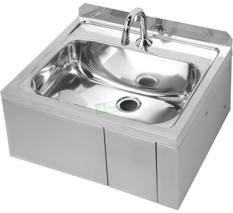 3Monkeez Hands Free Knee Operated Stainless Steel Basin with Thermostatic Mixing Valve