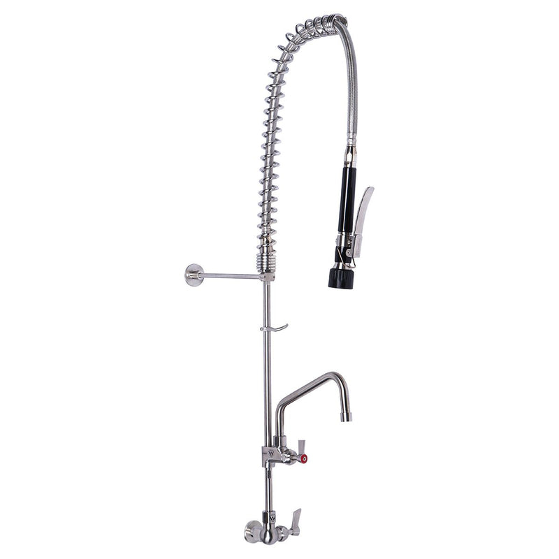 3Monkeez Stainless Steel Single Wall Mount Pre-Rinse with 6" Pot Filler