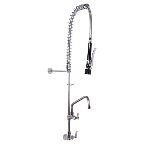 3Monkeez Stainless Steel Single Wall Mount Pre-Rinse with 6" Pot Filler