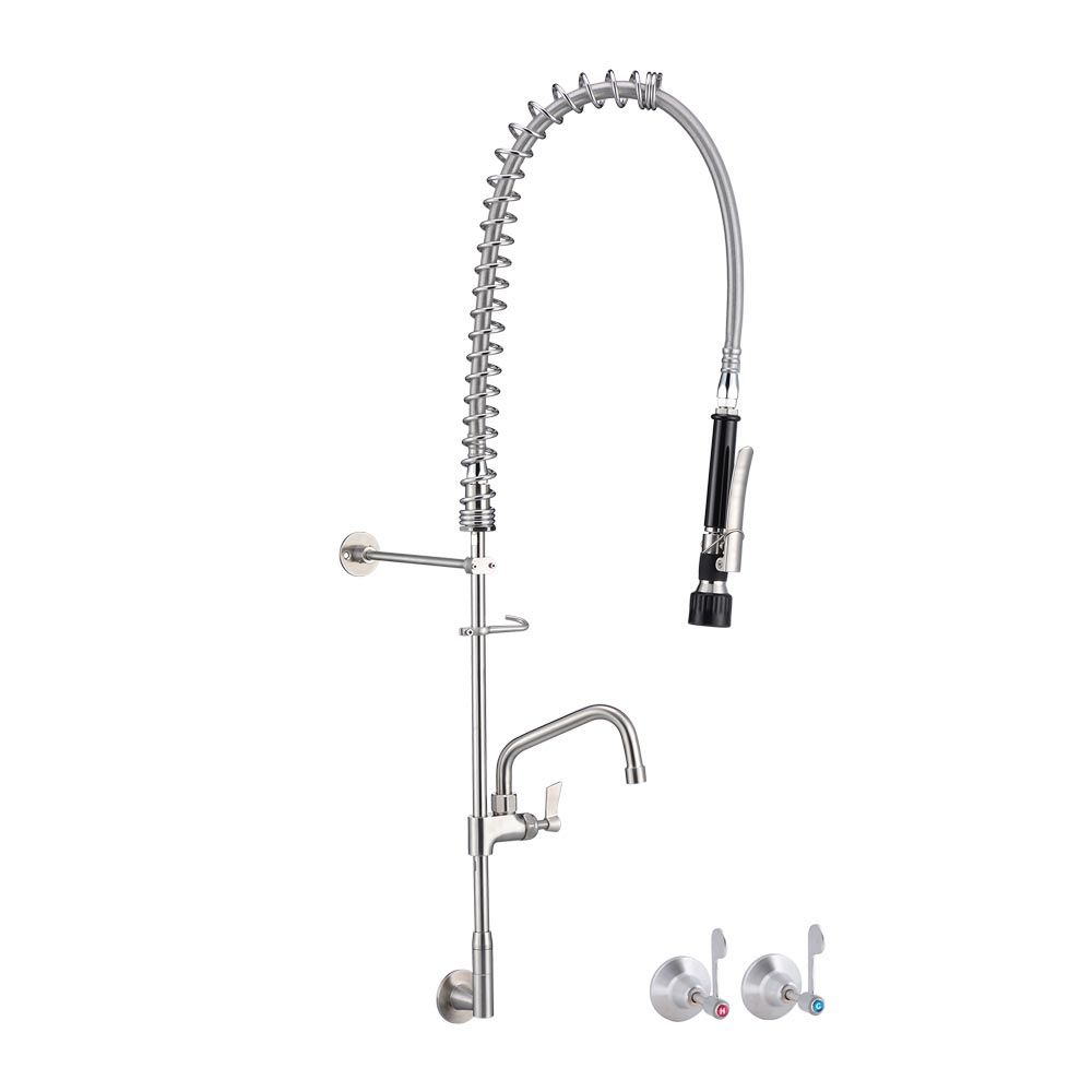 3Monkeez Wall Top Assembly and Elbow Pre Rinse Unit With 6" Pot Filler